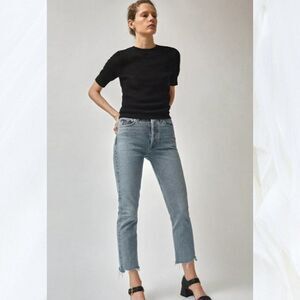AGOLDE Riley High Rise Straight Crop Jeans